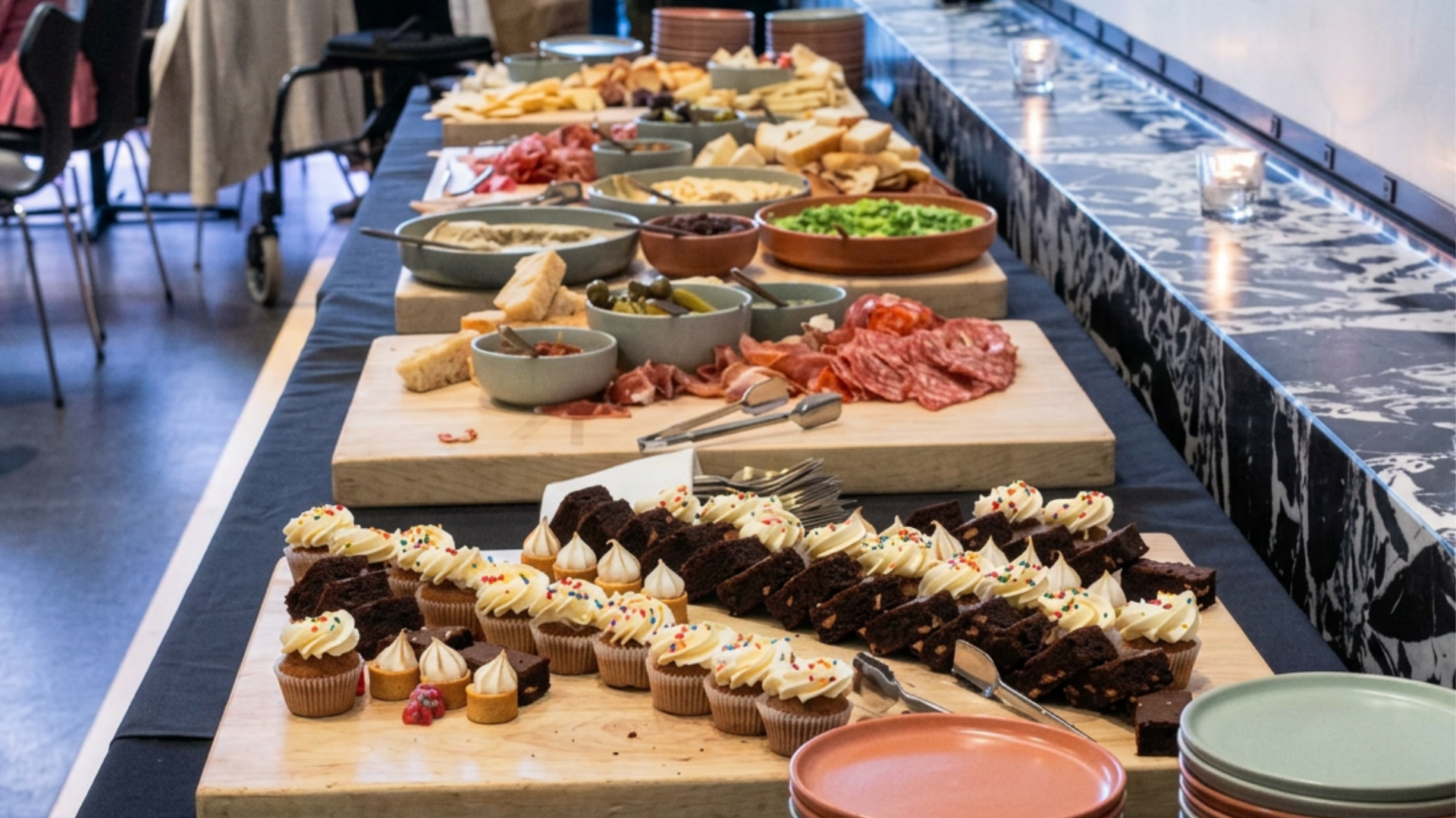 Dessert spread at the MoMA reception
