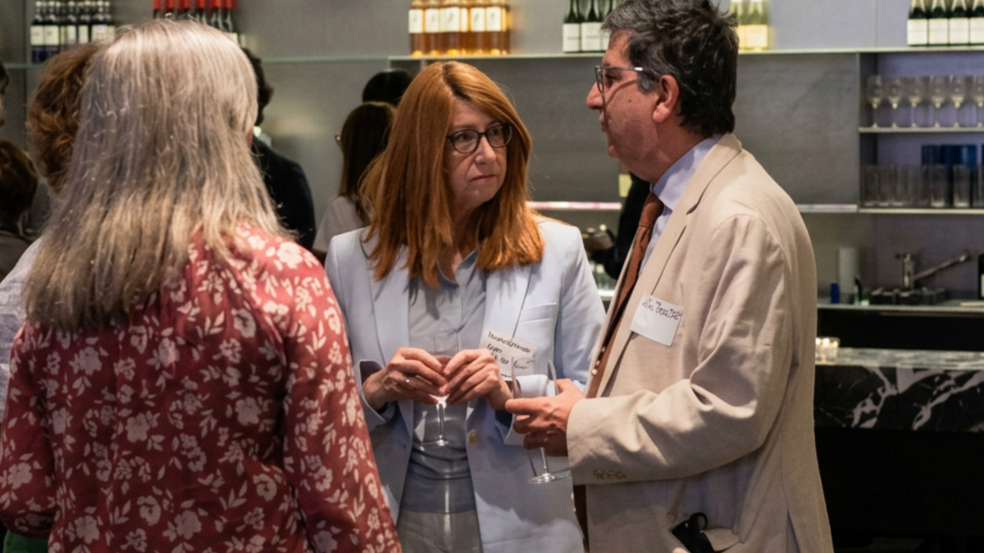 Virginia Maloney and Gale Brewer in conversation with members